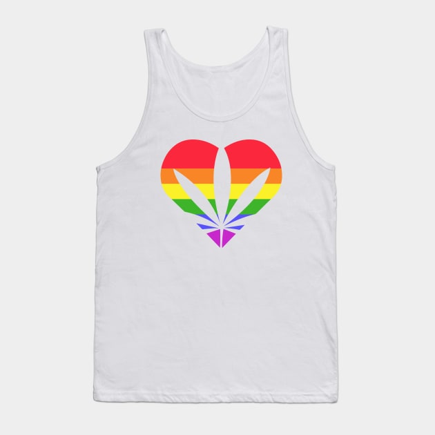 Pride Weed Heart Tank Top by Howchie